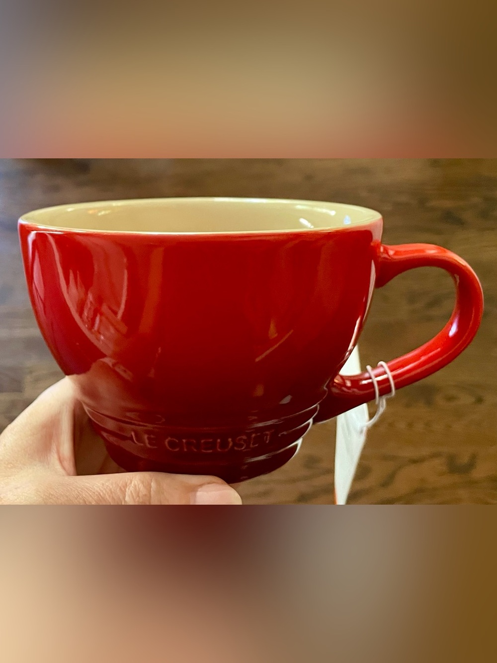 multiple available Le Creuset Giant Cappuccino Cerise Mug